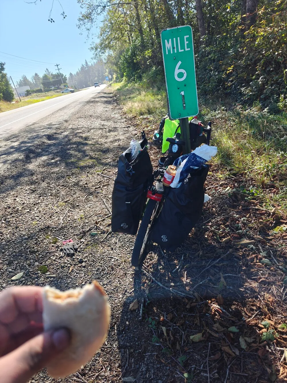 Peanut butter on the side of the road is becoming a theme.