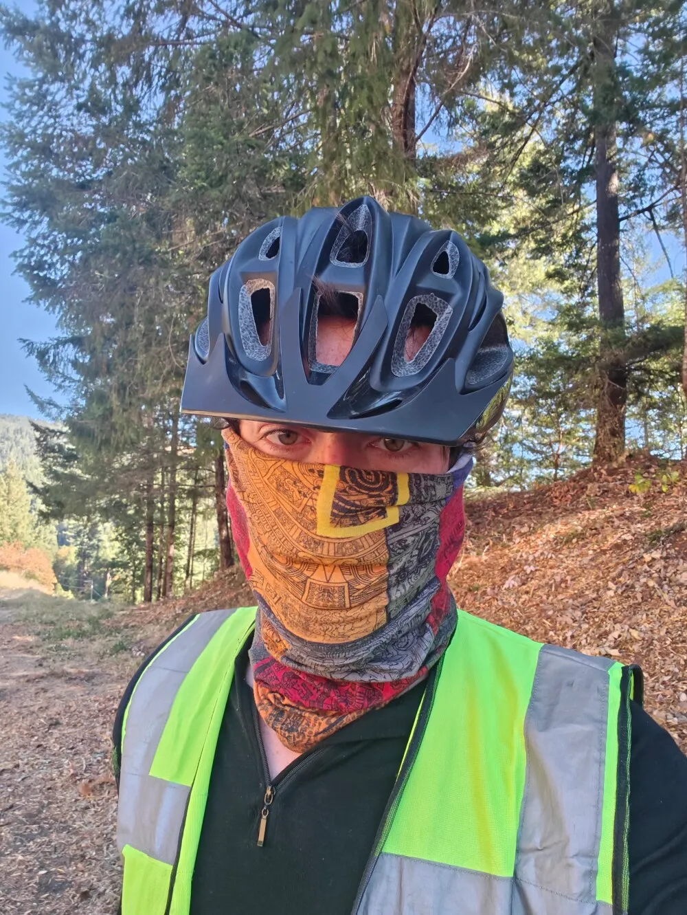 The heat was relentless but still had to cover up.
