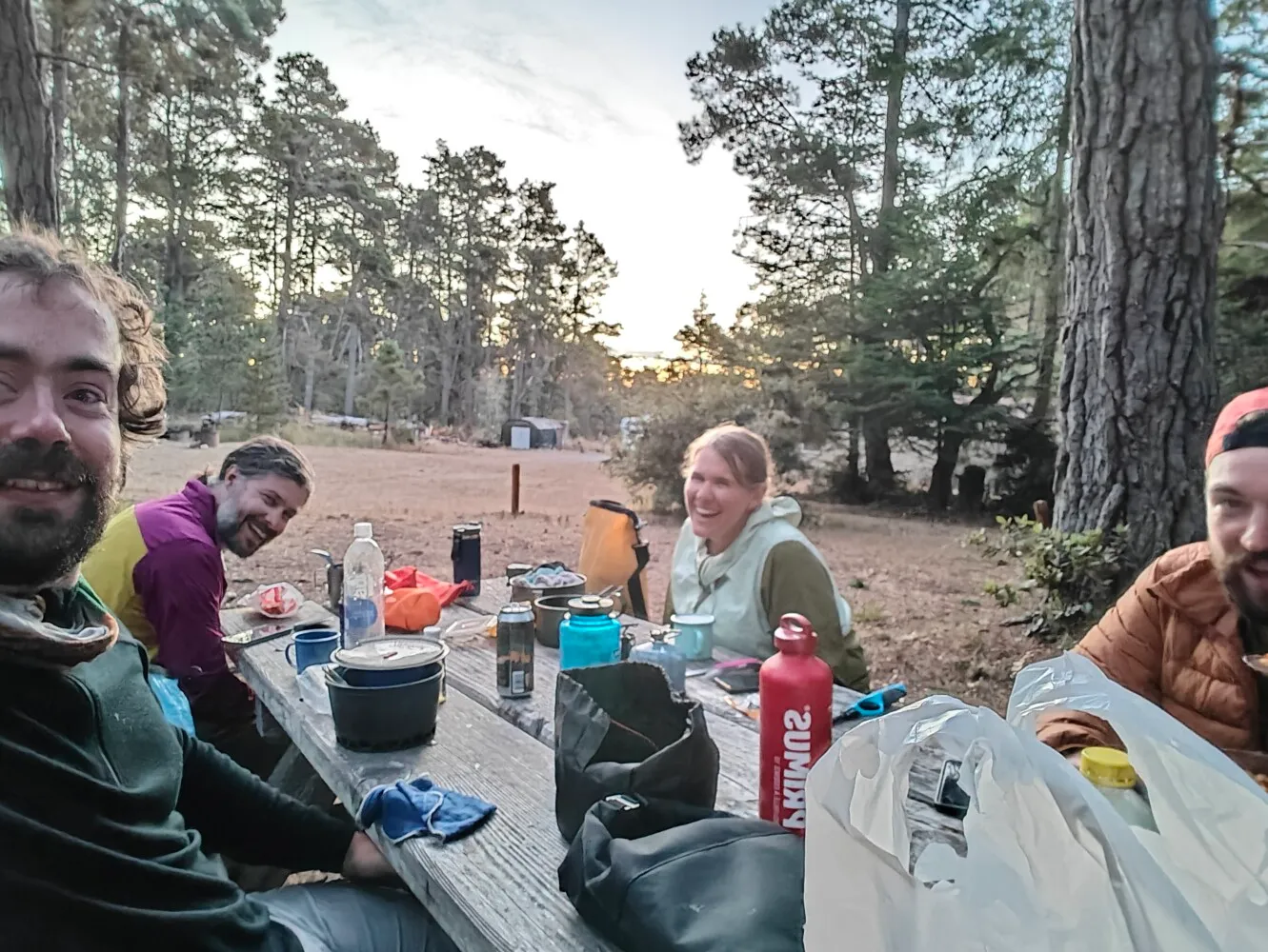Camp cooking with the gang