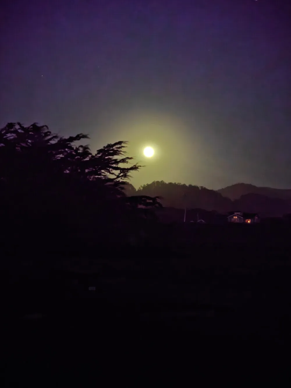 Camp under full moon