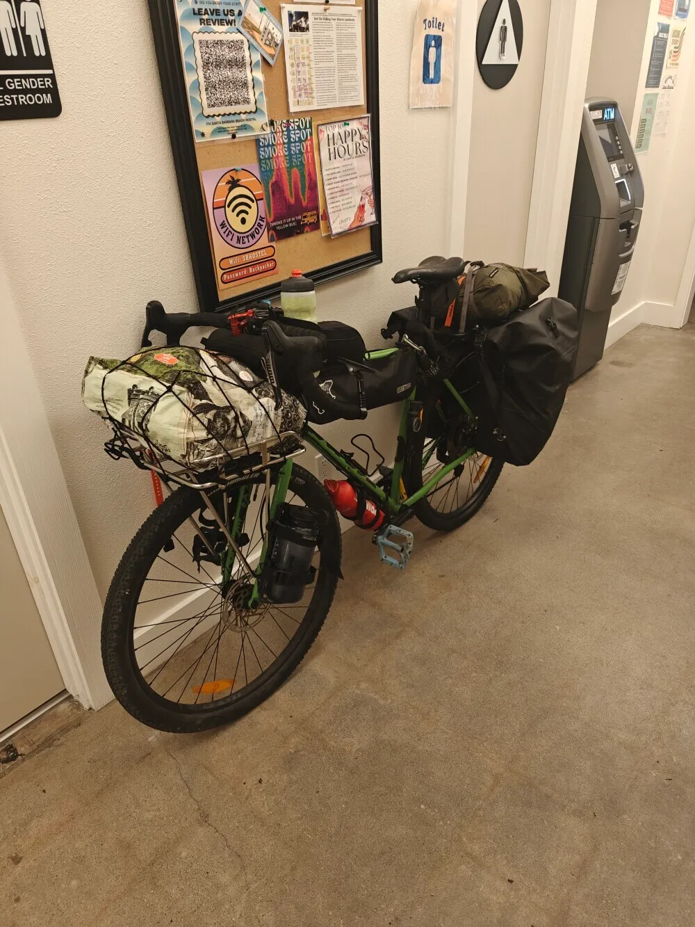 New front rack and moved everything food related to the front and now strap the tent to the back. Will see how it works over next few days