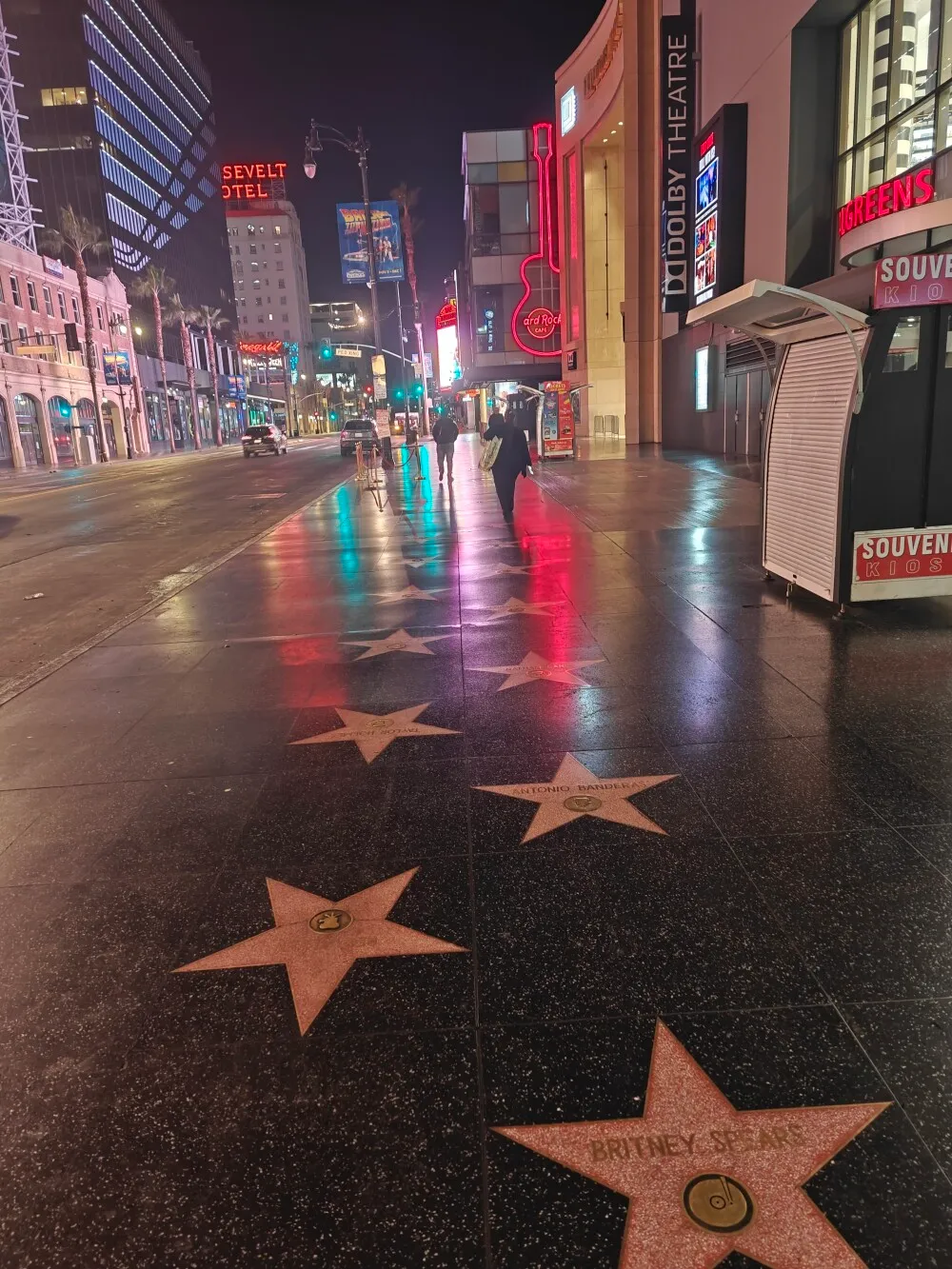 Early morning walk down the walk of fame