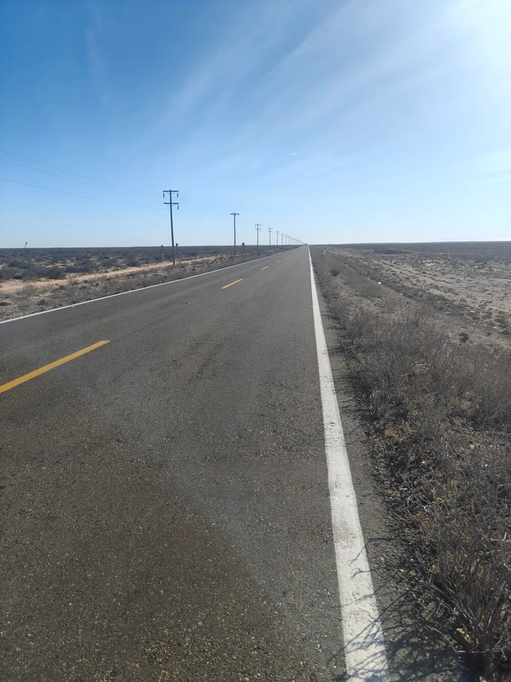 Very long, very straight road