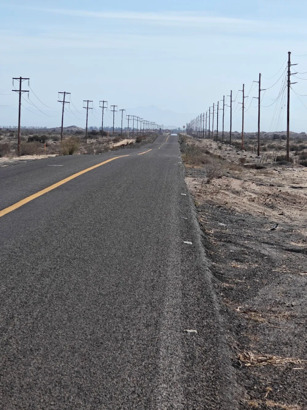 Very long, very straight roads
