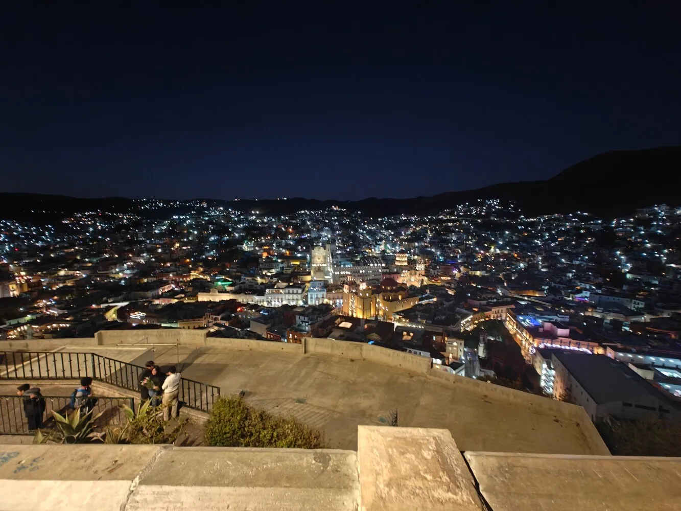 The lookout point after dark