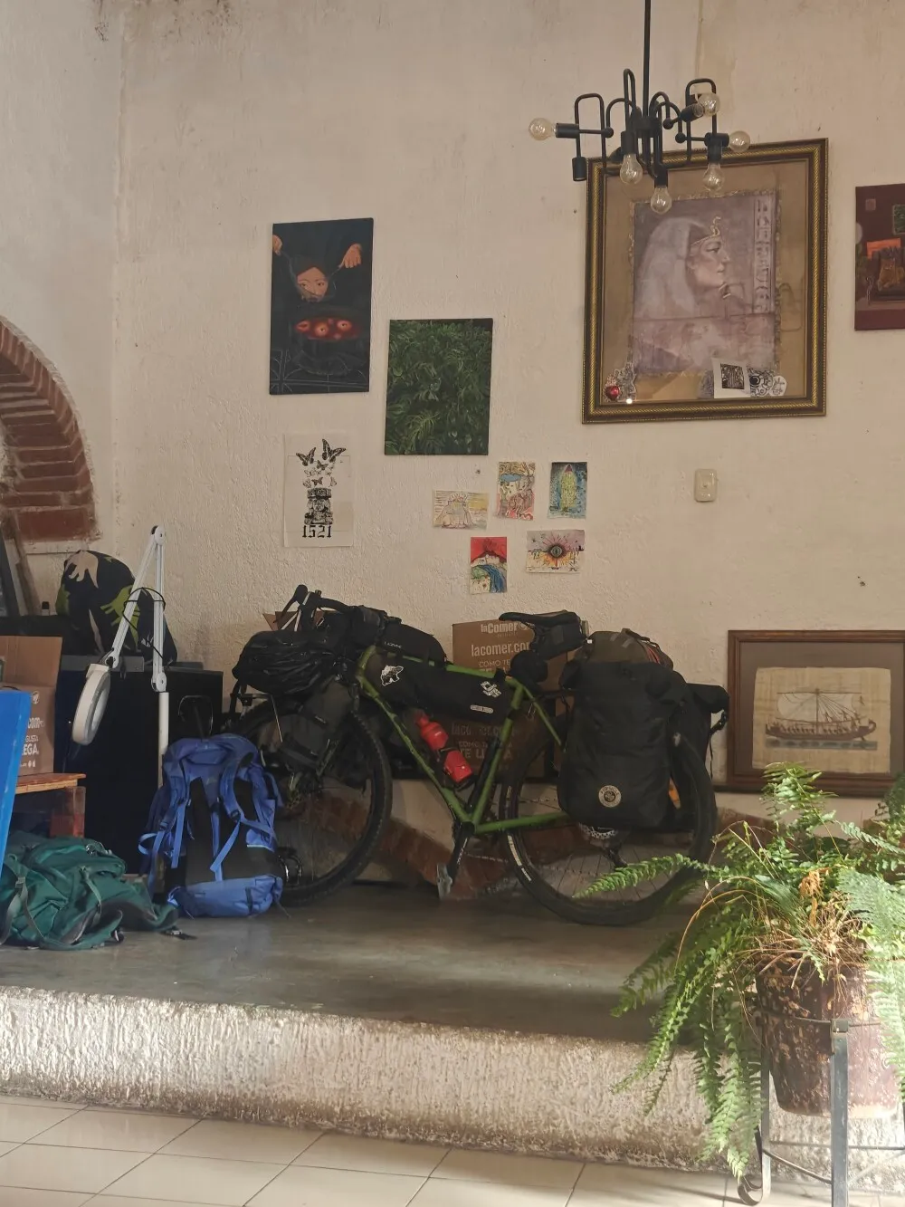 Stayed in a cool very chill hostel. This was my bike home in the communal area which brough some questions!