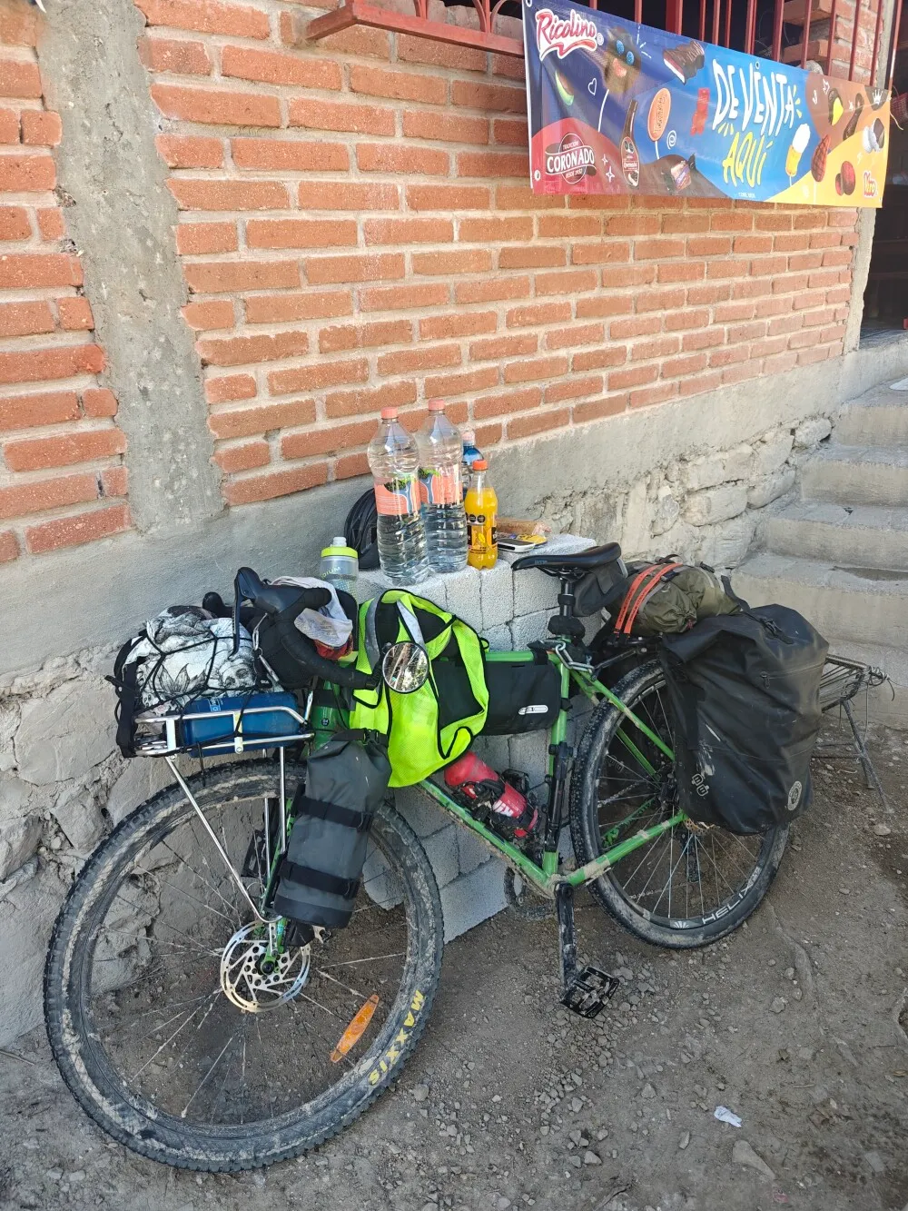 The life saving water stop on that steep climb