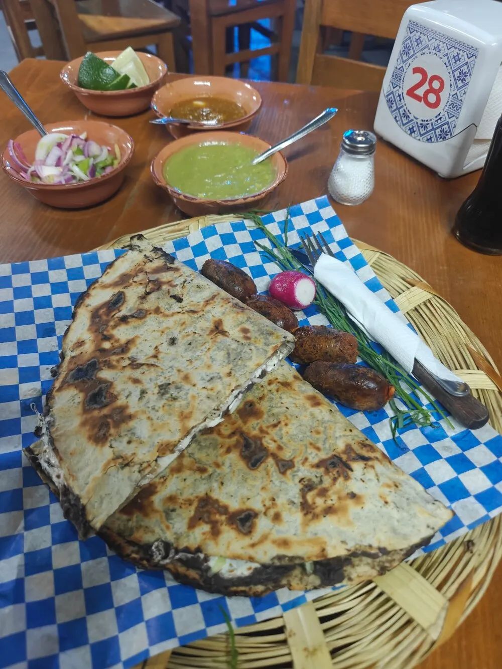 Tlayuda, another Oaxacan dish