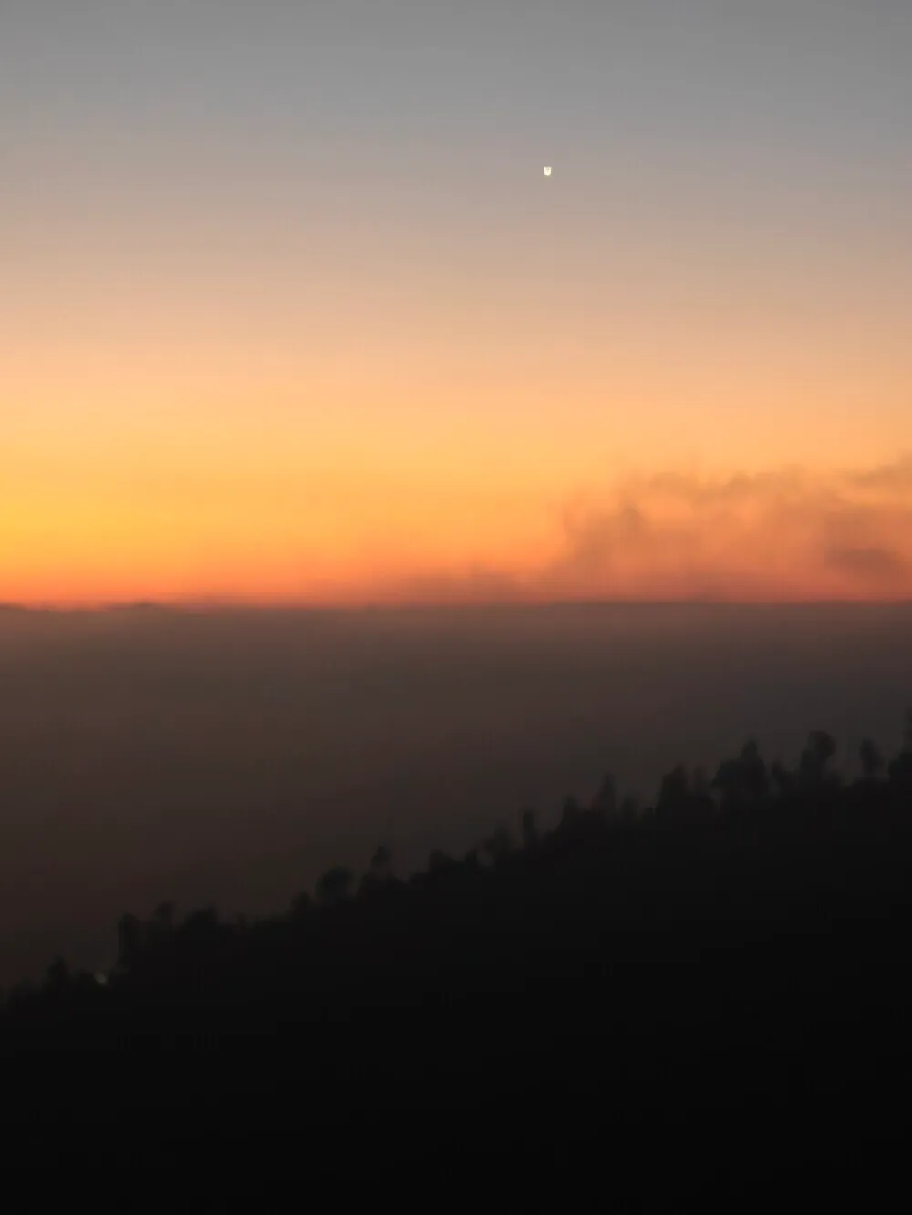 Sunset views from the hostel in San Jose del Pacifico