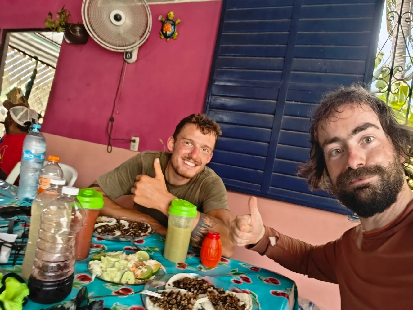 Met Louis, another bike traveler