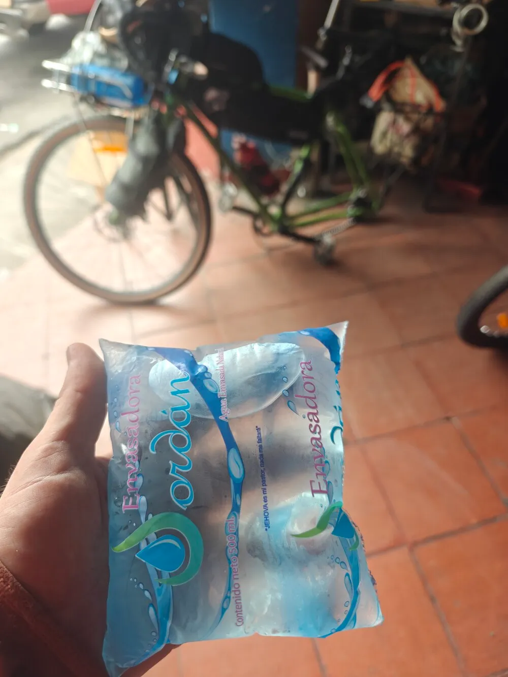 Nothing like drinking from the bag of water.