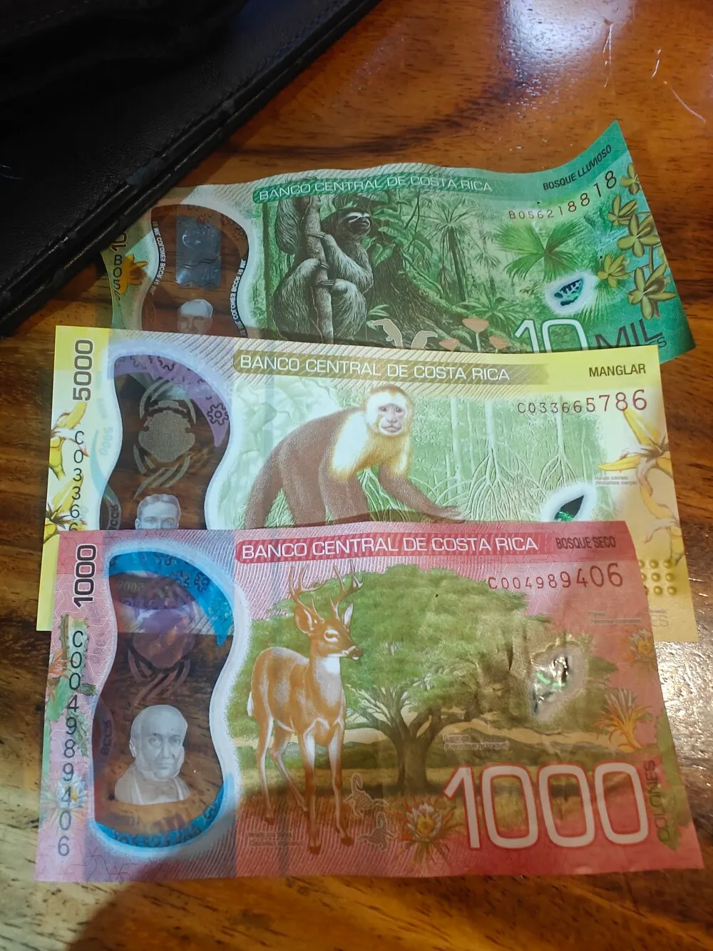 The monies here have animals on them