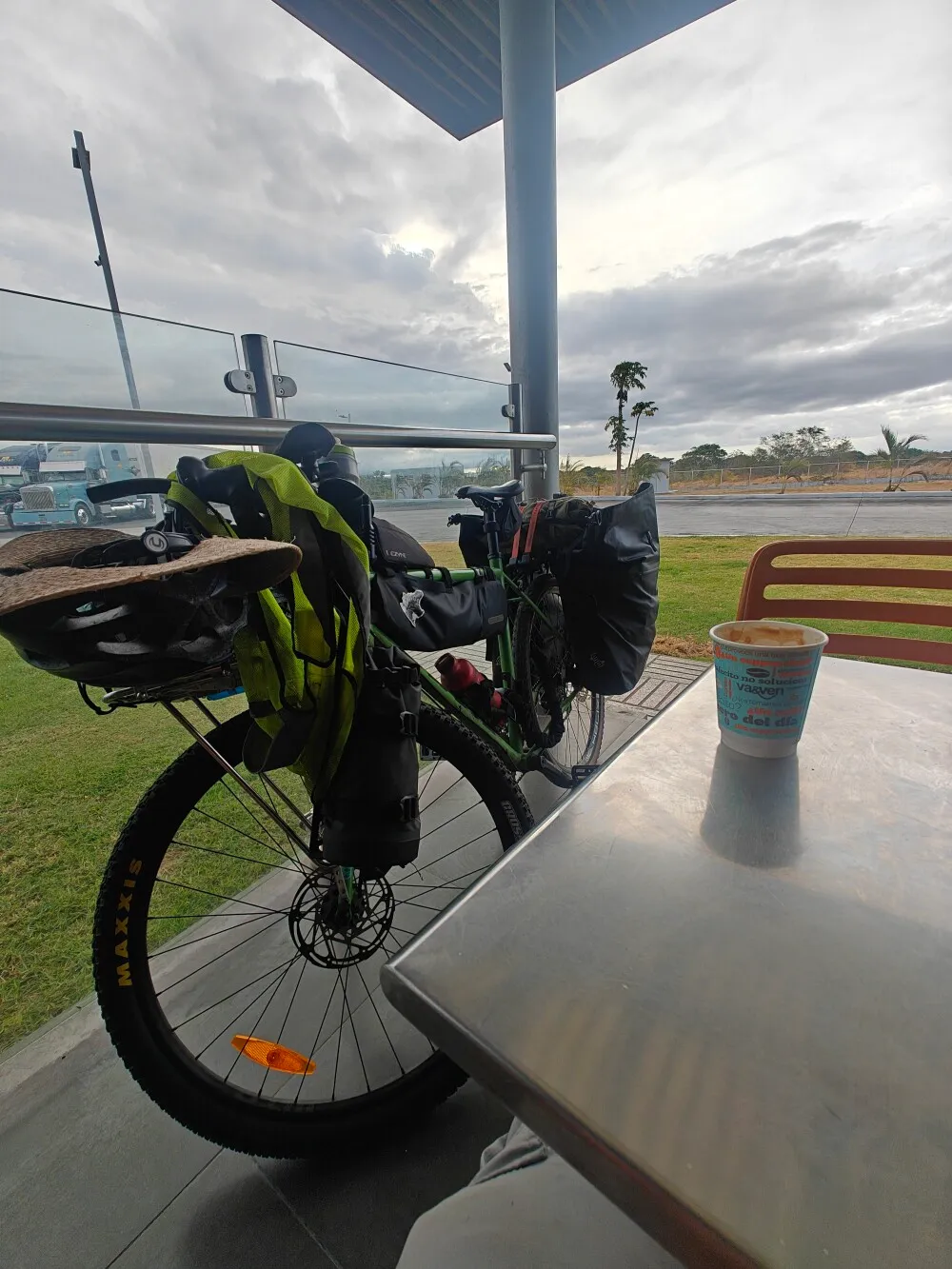 Camping behind a gas station