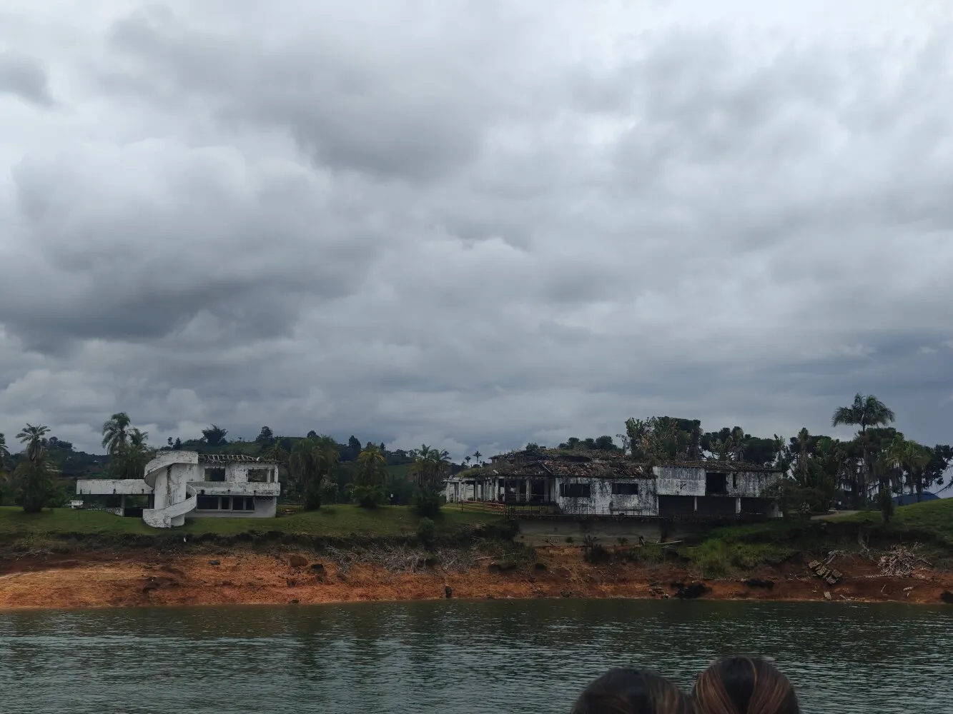 This was taken from a boat trip. Apparently this is the estate that Pablo Escobar bought for his daughter. After his death, the locals destroyed it. It is now a tourist attraction