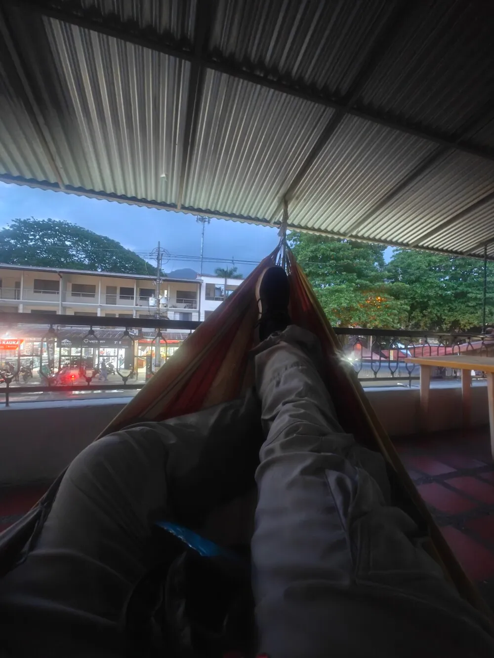 Resting after a day of cycling