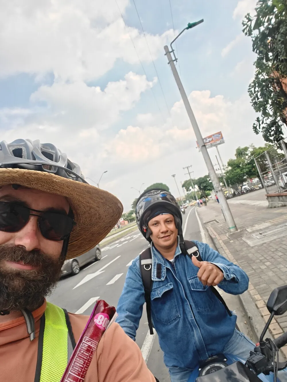 Another kind stranger than escorted me for 10 kms into Cali and then bought me an ice cream.