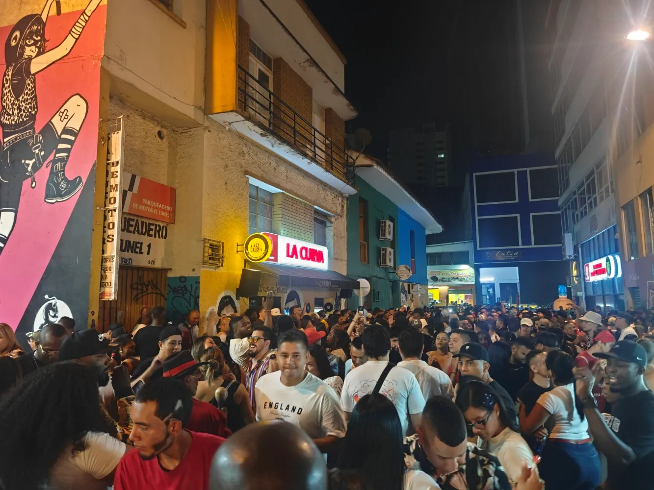 Calle de Sabor. This doesn't really highlight how busy it was. The streets were packed for 4 blocks.